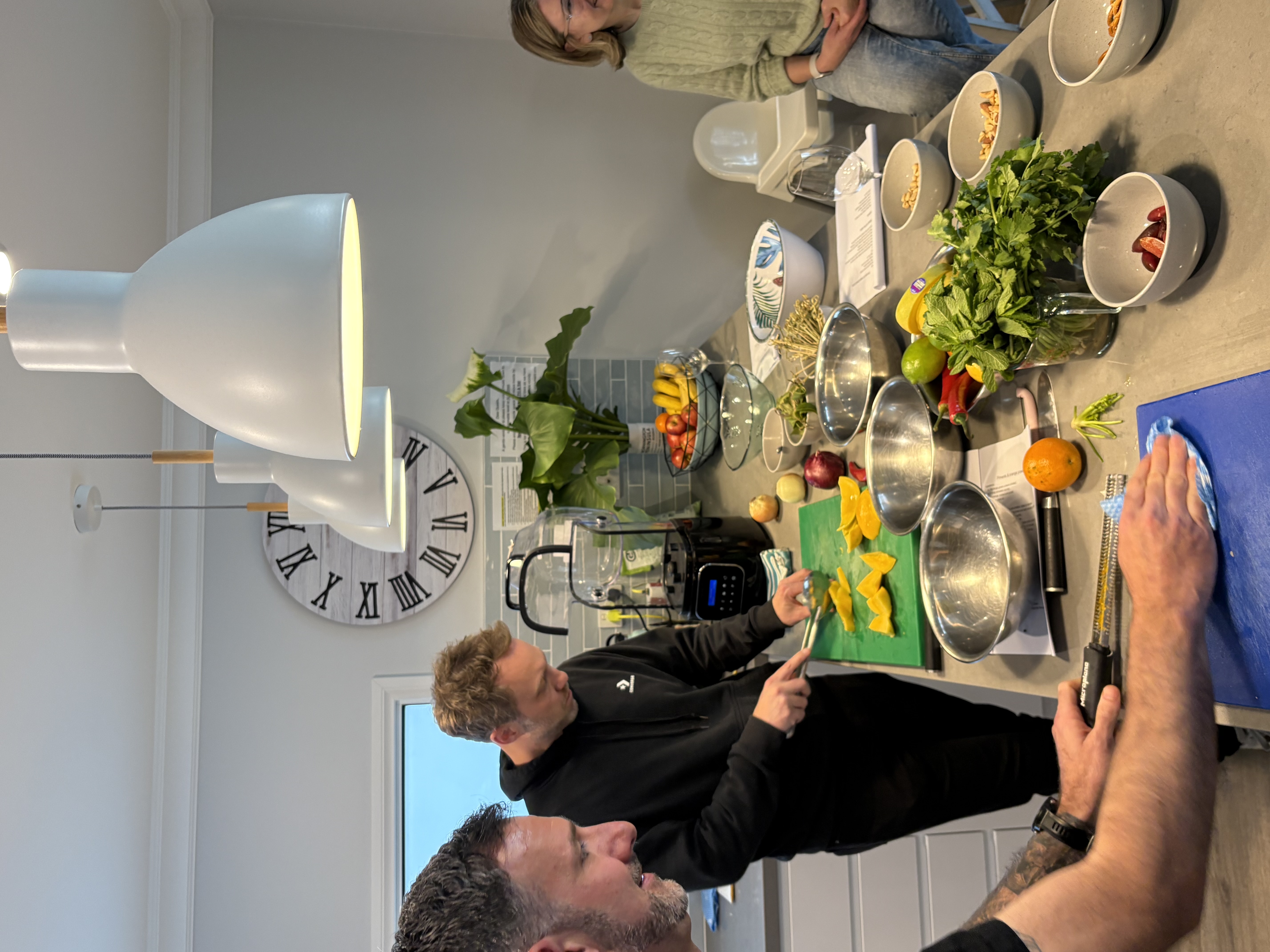 Cooking class at Reconnect Retreat